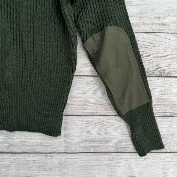 Defense Logistics Agency Rib Knit Wool Commnado Sweater Mens 46 Green NEW - Picture 7 of 13